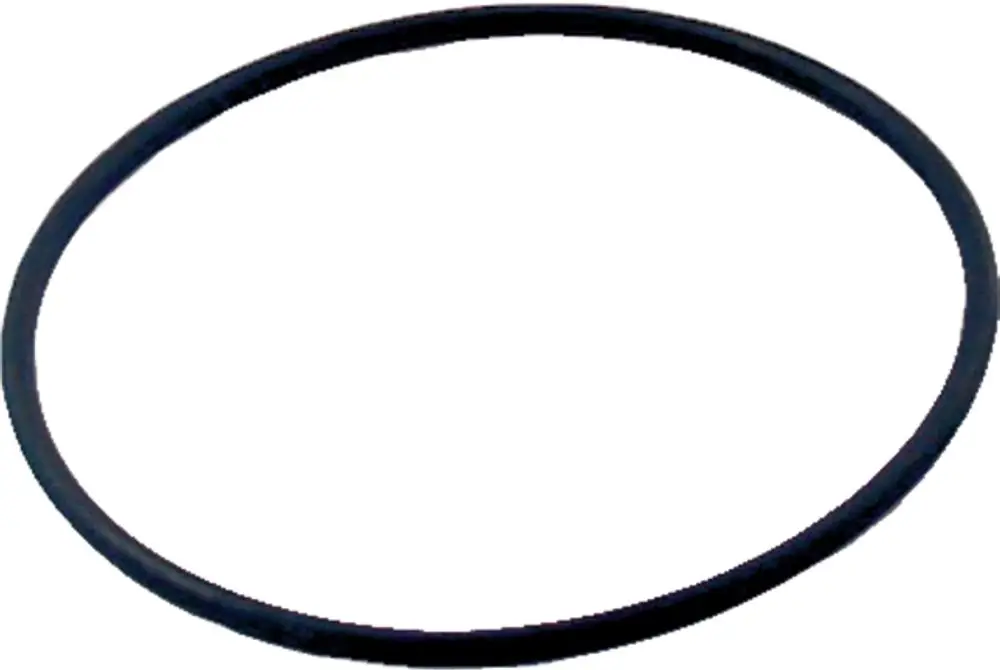 Schwarzer O-Ring auf weißem Hintergrund, hergestellt von Wolf, zur Verwendung in verschiedenen Anwendungen zur Abdichtung oder Verbindung.